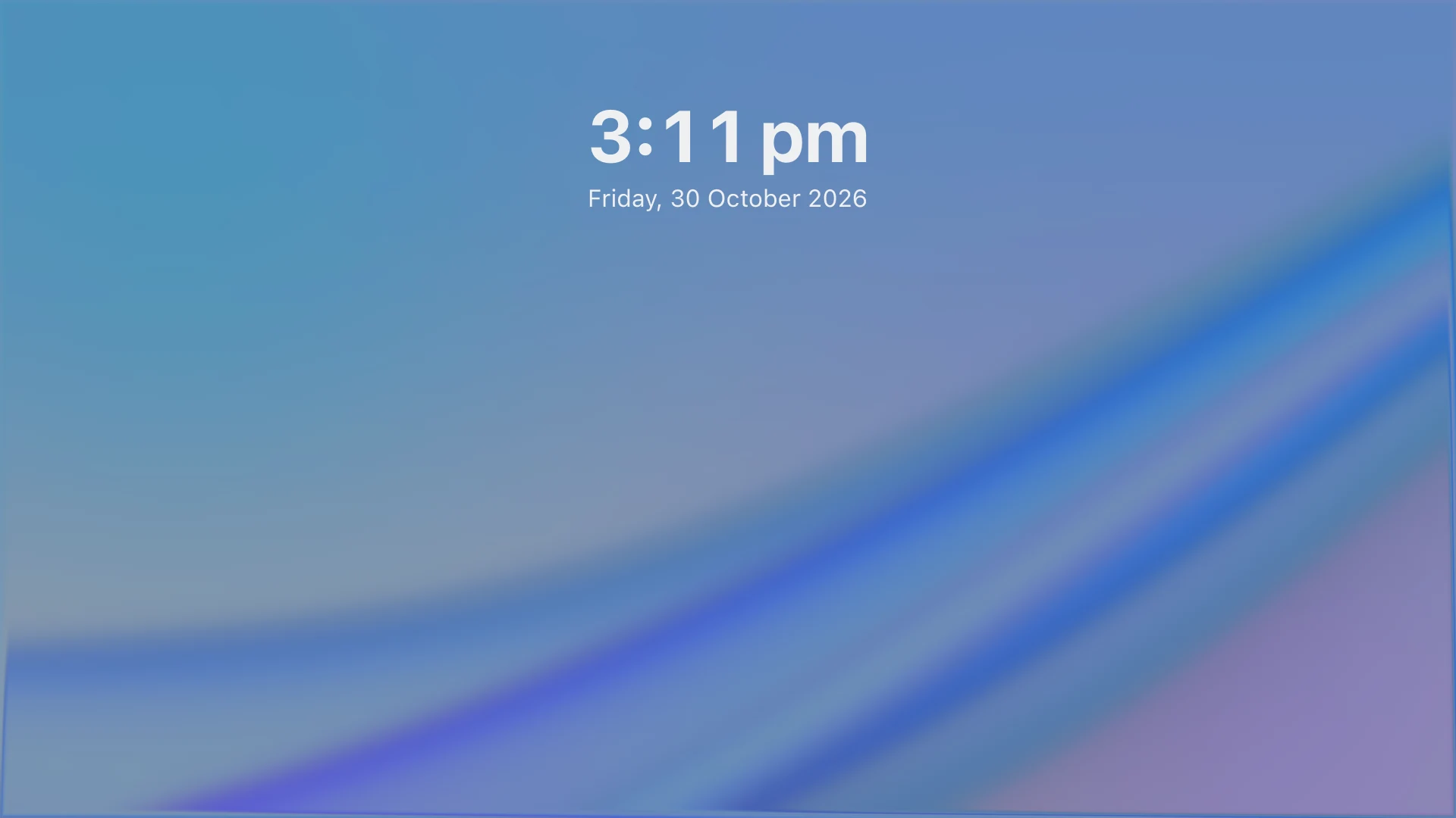 Lock screen. Just the time and the date over the wallpaper, until you start typing.